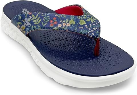 Women’s Navy Blue Printed Flip Flops – Lightweight & Comfortable Summer Slippers