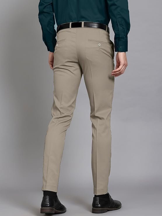 Vogaan Formal Pant with Expandable Waist for Men | Men's Cotton Regular Fit Flat Front Pant for Party and Casual Wear - Image 2